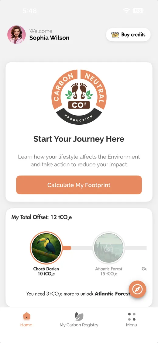IntelliGrid mobile app, your journey at a glance screen.